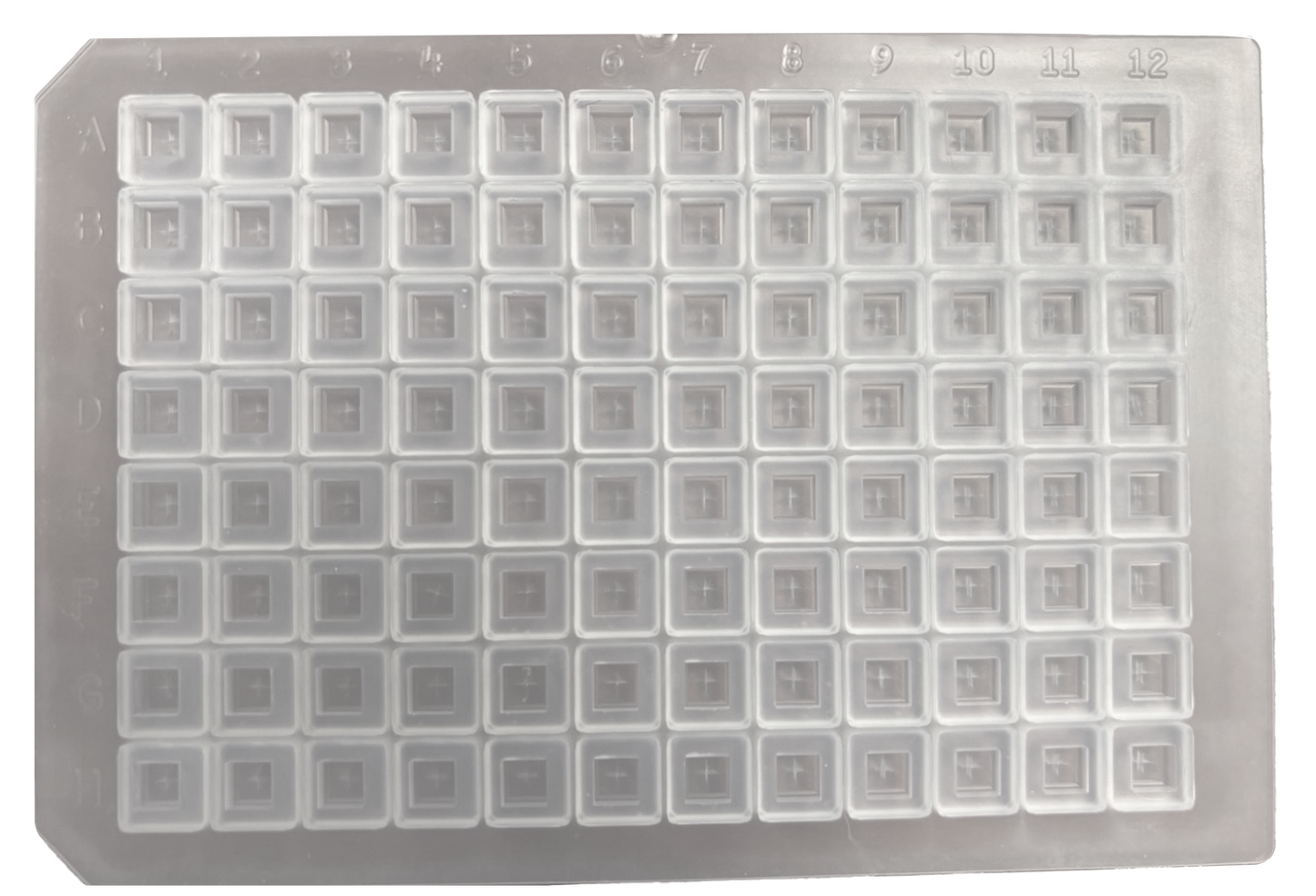 CS-100053 - 96 Square Well Plate Sealing Mat, PRE-SLIT, Premium Clear Silicone, Ultra Low Bleed, Pkg. 5