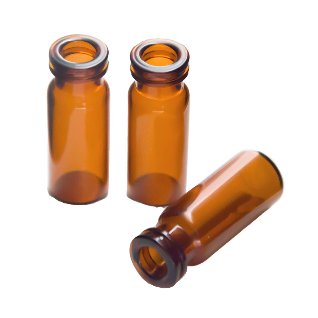 CV-100012 - 2 mL Amber Glass 11 mm Snap Ring Top Vial, 11.6 x 32 mm, 5.0, Type Glass, Value Line, Pkg. 100