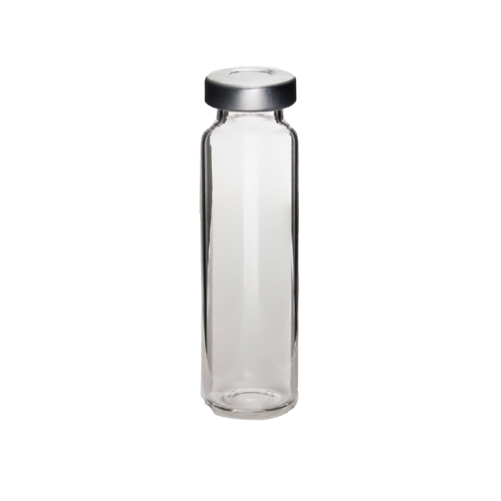 CV-100027 - 20 mL Clear Glass 20 mm Crimp Top Headspace Vial, Round Bottom, 22.8 x 75 mm, 7.0 Type Glass, Value Line, Pkg. 100