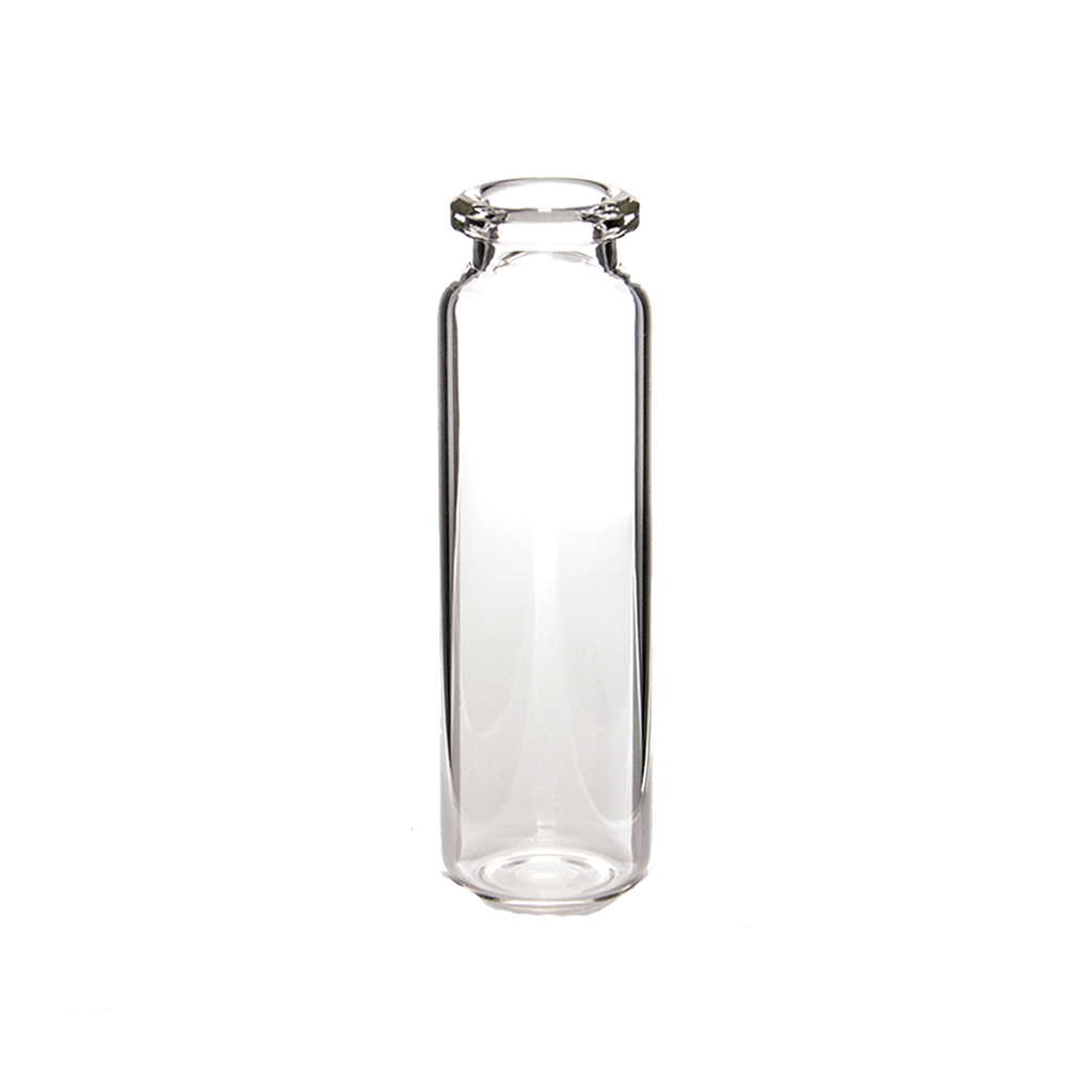CV-100063 - 20 mL Clear Glass 20 mm Crimp Top Headspace Vial Tapered Top, Radius Bottom, Pkg. 1000