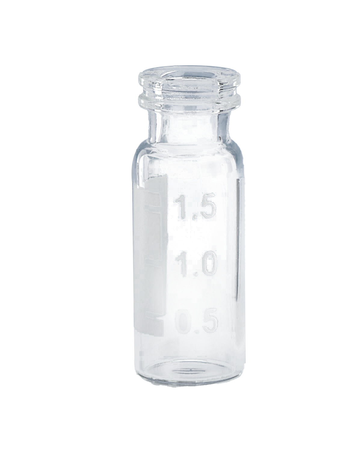 CV-100037 - 2 mL Clear Glass 11 mm Snap Ring Top Vial with Write-on Spot Large Opening, Pkg. 100