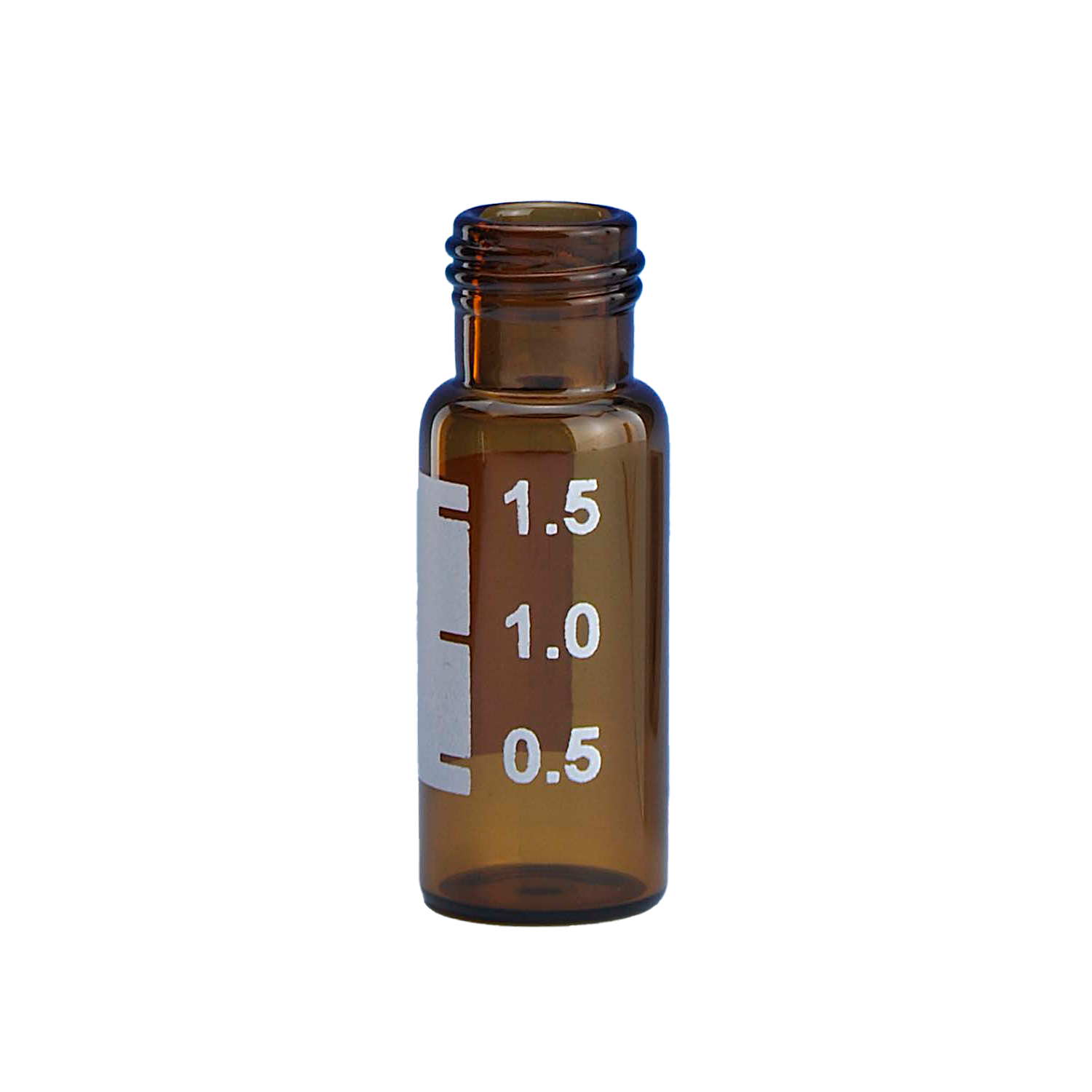 100042 CV-100042 - 2 mL Amber Glass 9 mm Screw Top Vial with Write-on Spot La ...