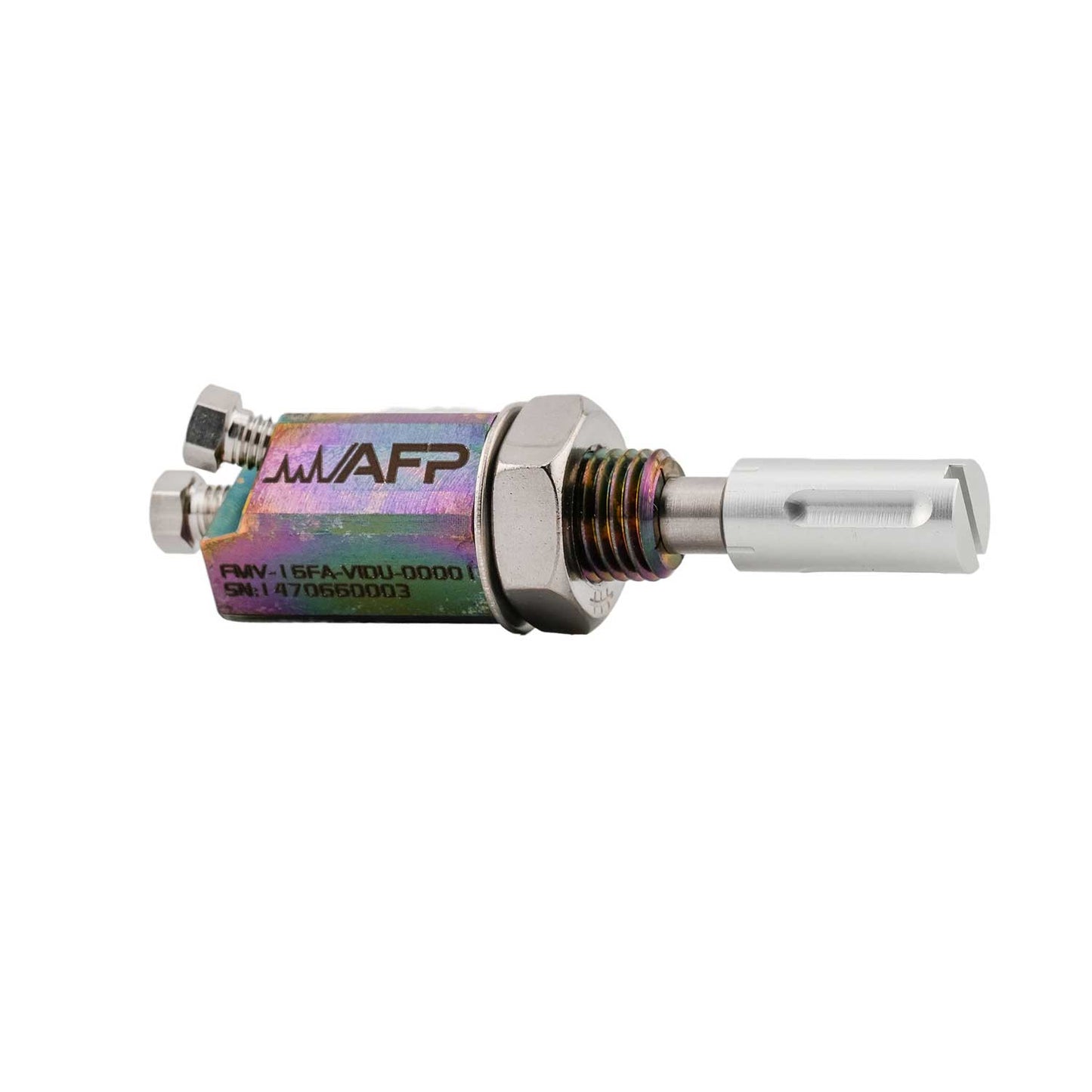 FMV-16FA-VIDU-00001 - Flow Metering Valve, 1/16'' fine adjustment, Viton, Dursan coating, short nut, 10 µm frit, clear, lubricated (Needle Valve)