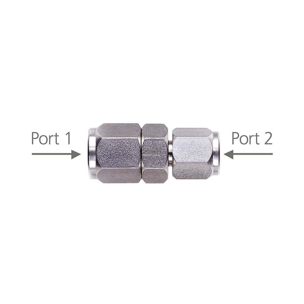 CC-100089 - Stainless Steel Reducing Union - 1/4" to 1/16"