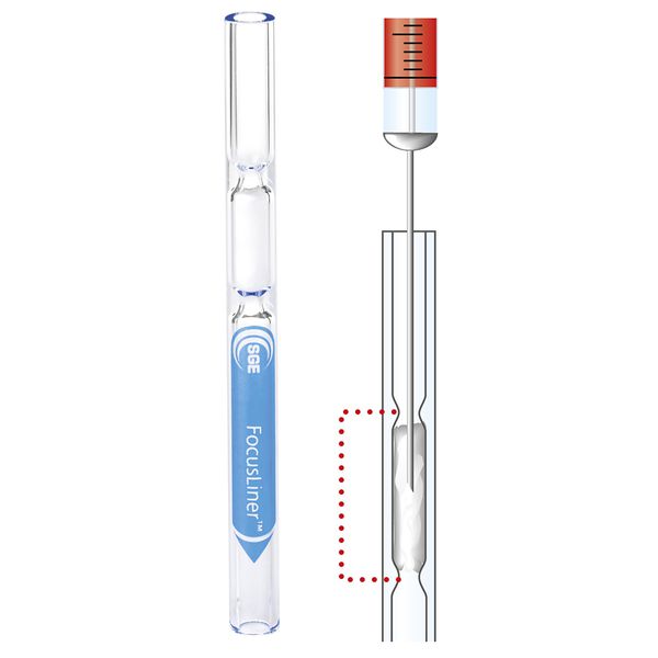 CL-100011 - PerkinElmer Inlet Liners 2 mm ID FocusLiner, Length 86.2 mm, Pkg. 5